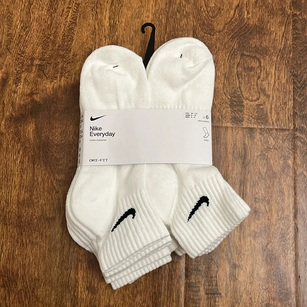 Nike Everyday Ankle Cotton Cushioned Socks 6 Pack